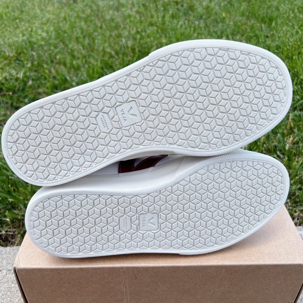 Veja Recife Logo Low Top 3-Lock Sneaker Extra White/ Marsala Womens US 7 EU 38 - Picture 8 of 9